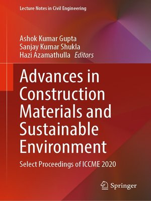 cover image of Advances in Construction Materials and Sustainable Environment